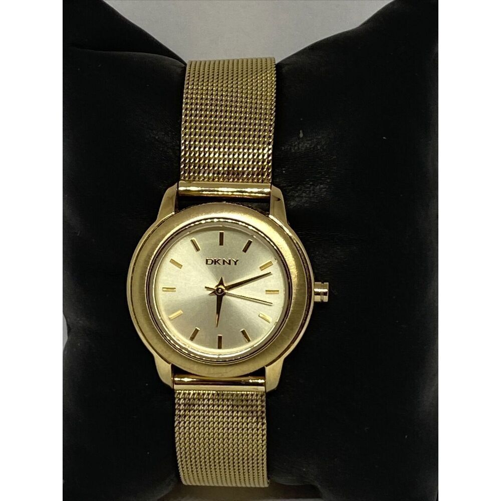 DKNY NY8553 Women's Gold Stainless Steel Mesh Analog Dial Quartz Watch JK745 - Picture 3 of 12